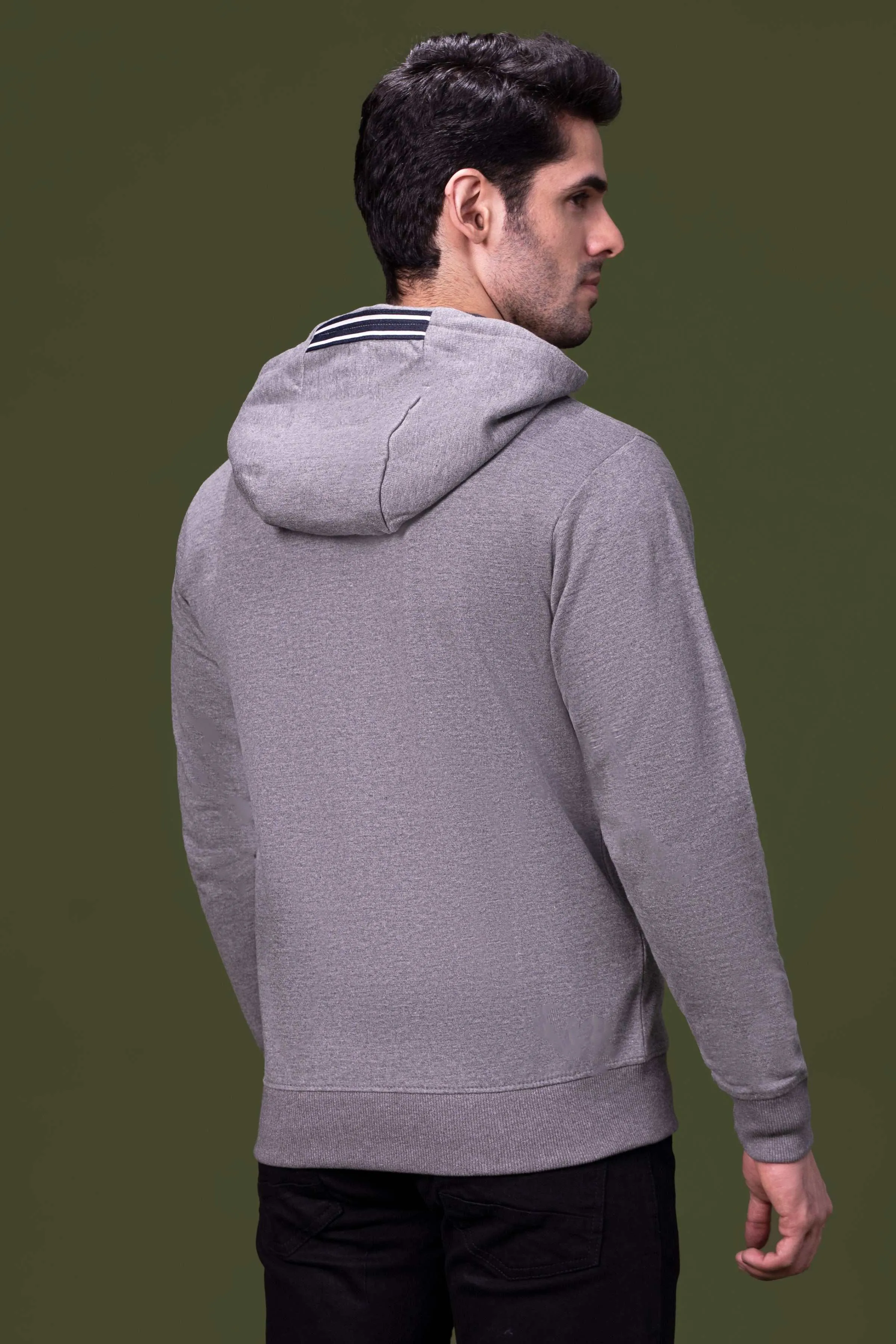 ZIPPER HOODIES GREY