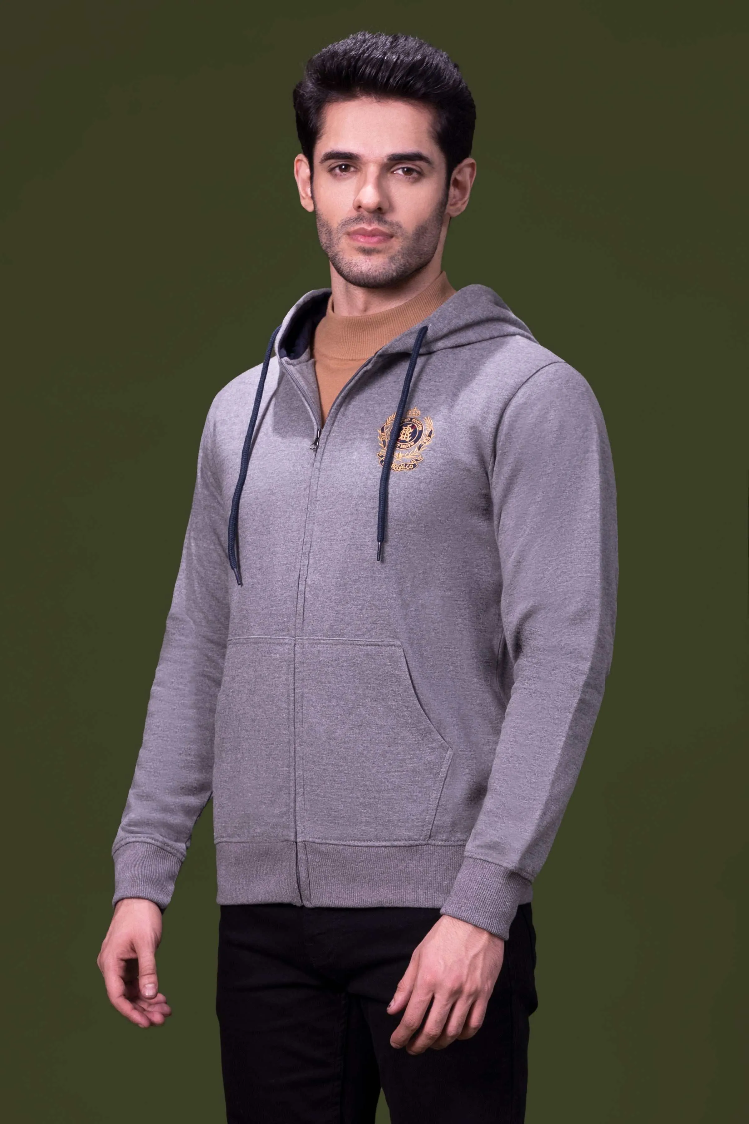 ZIPPER HOODIES GREY